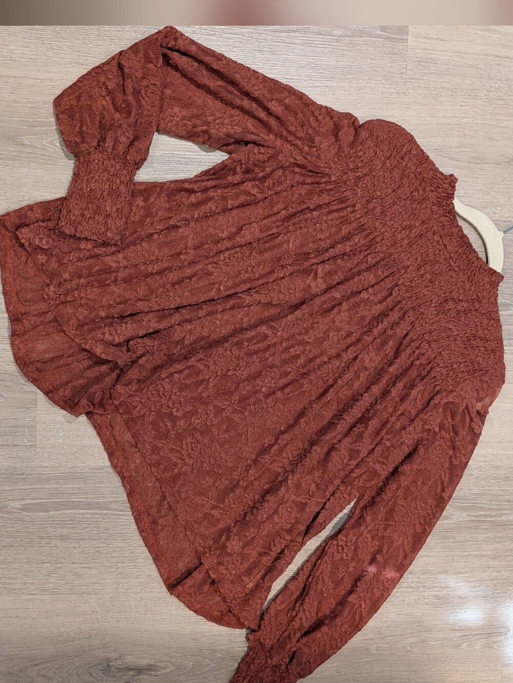 Anthropologie Deletta Brown Lace Top - Picture 2 of 8